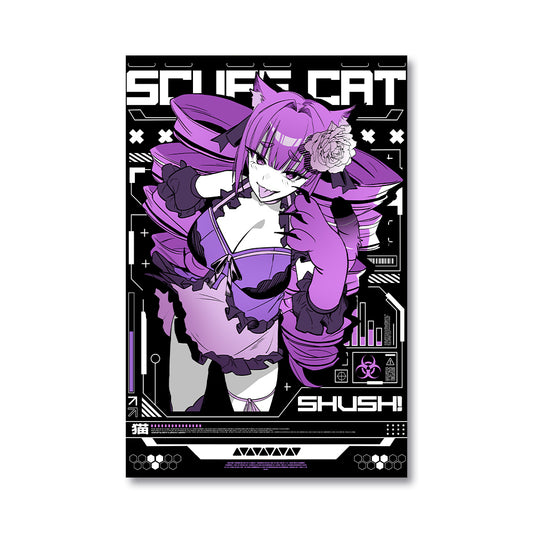 Scuff Cat "Shush!" Poster