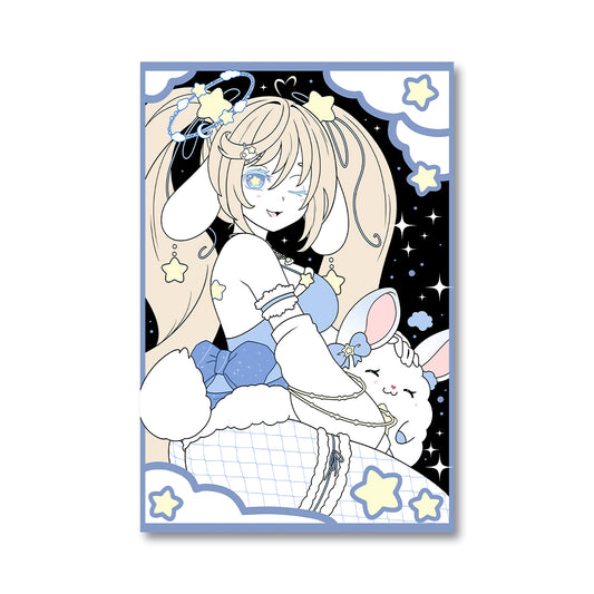 star0bunny "Soft Clouds & Starry Nights" Poster