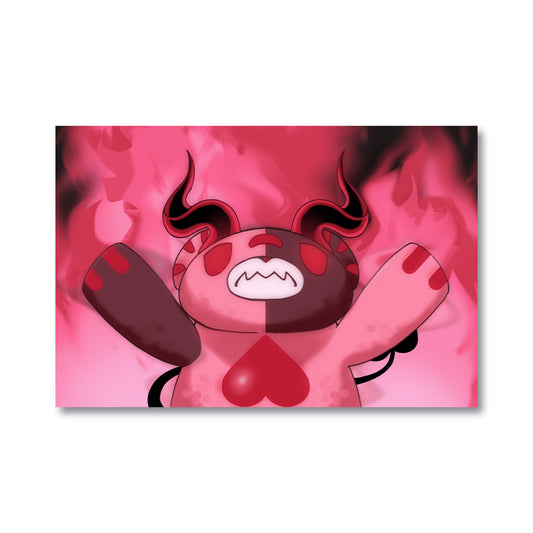 Lucky Akuma Stitches Poster