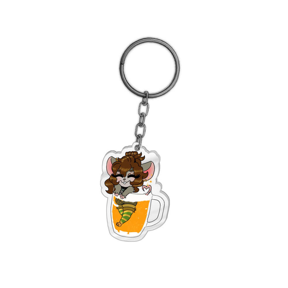 RainatheMouse Drink Up Keychain