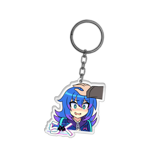 Raku Head Pat Keychain