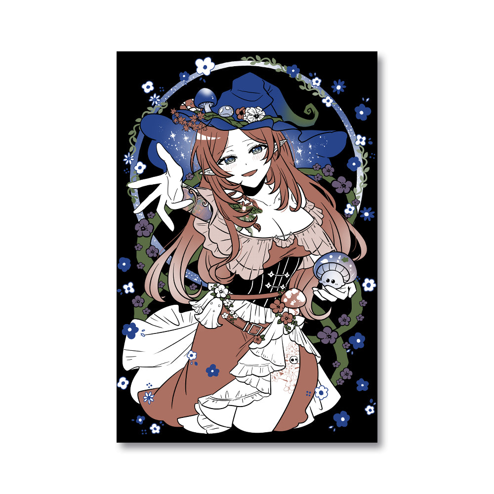 RedAutumnOwl "Mushroom Witch" Poster