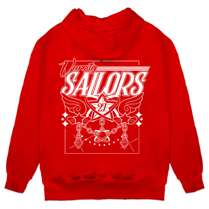 Vioncii Varsity Sailors Hoodie (Red/White)