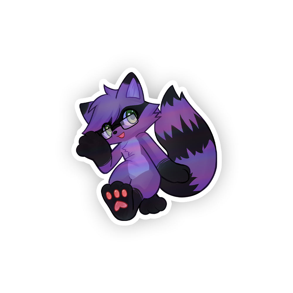 RuffyRaccoon Chibi Holographic Sticker