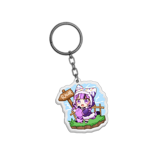 Scuff Cat "Rawr Road" Keychain