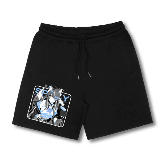 SpukyCat Blue Flame Shorts