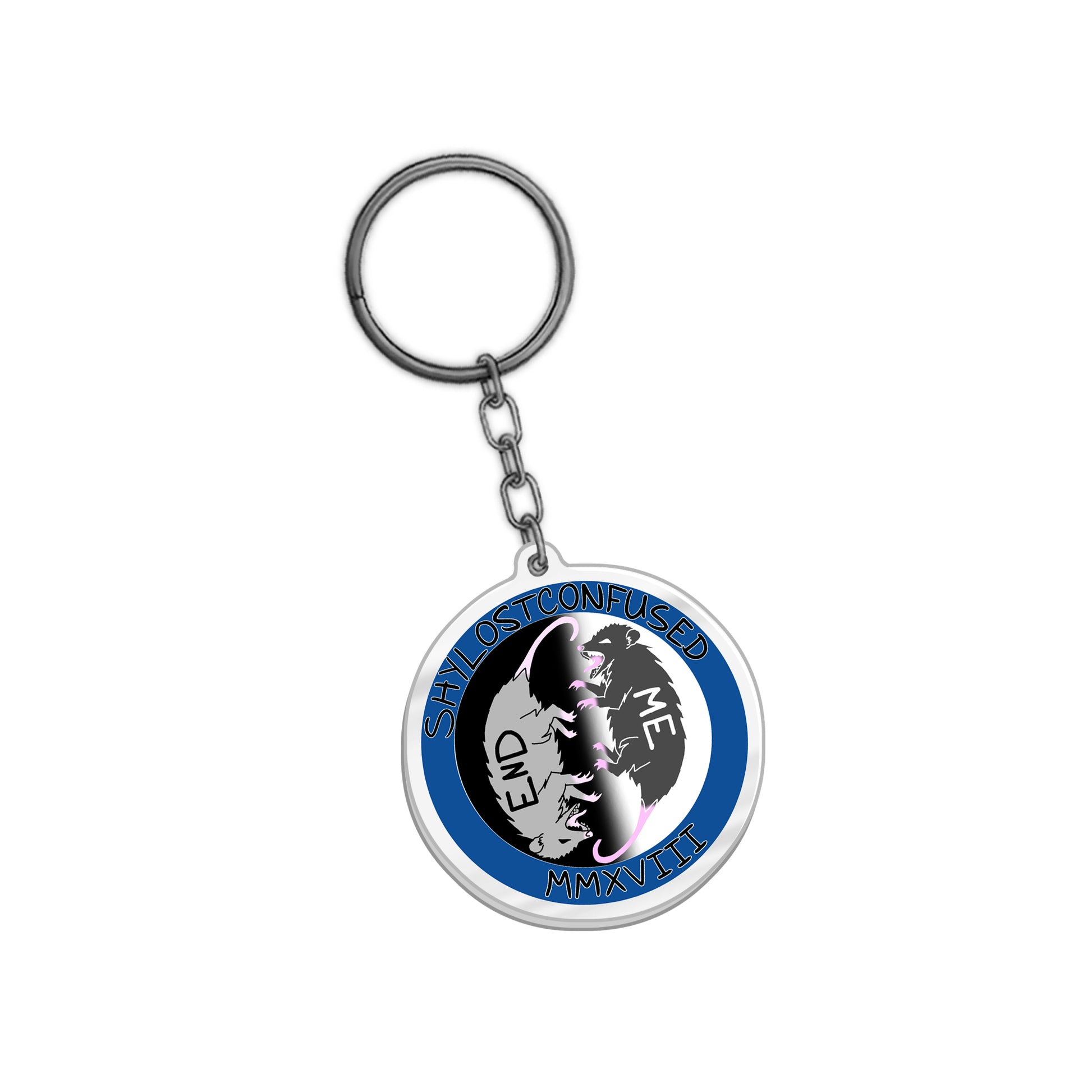 shylostconfused "End Me" Keychain