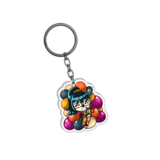 Sketchyraven Balloons Away Keychain