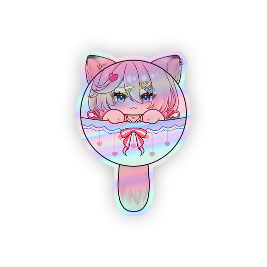 Hachi Holographic Sticker