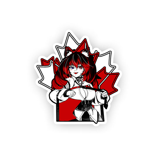 SKTKawaiiNeko Red Maple Loving Sticker