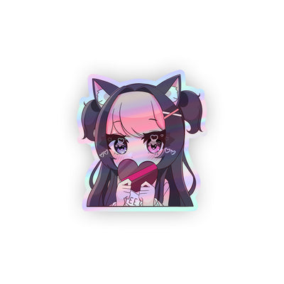 Strawb Valentines Holographic Sticker