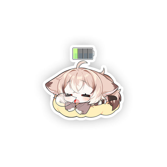 fluffenfox_ Low Battery Sticker