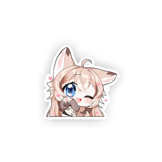 fluffenfox_ Hearts Sticker