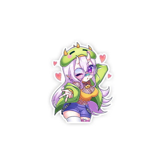 Rawrrina Blow A Kiss (Glasses) Sticker