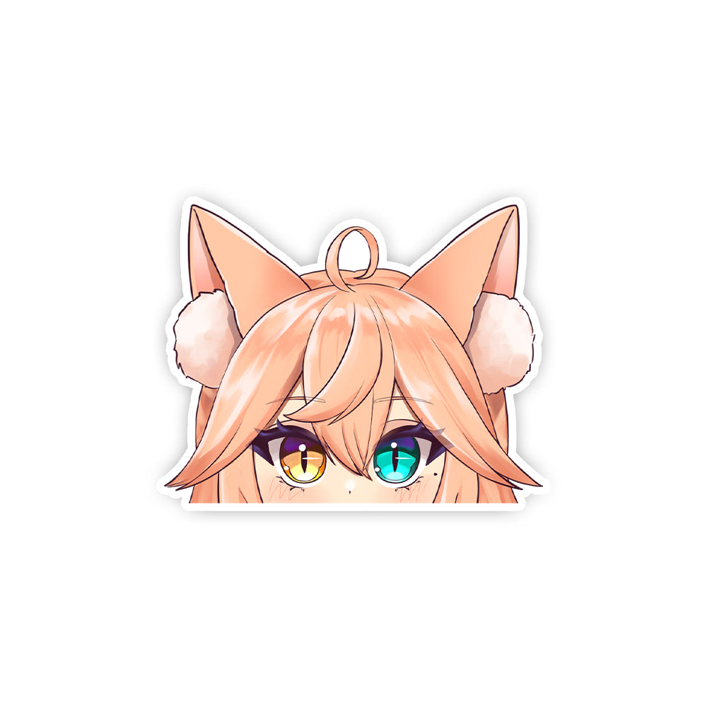 Peachuri Peeker Sticker