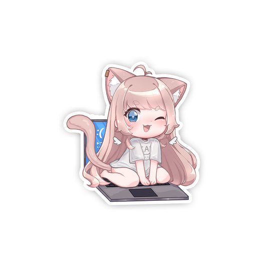 Fuwa Cat Sit Sticker