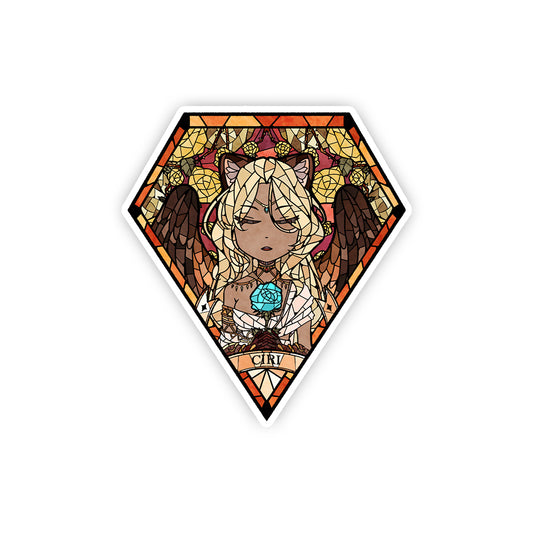 Ciri_vt Stained Glass Sticker