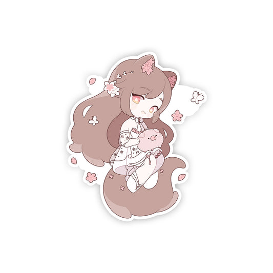 Lilpoogi Sakura Chibi Sticker