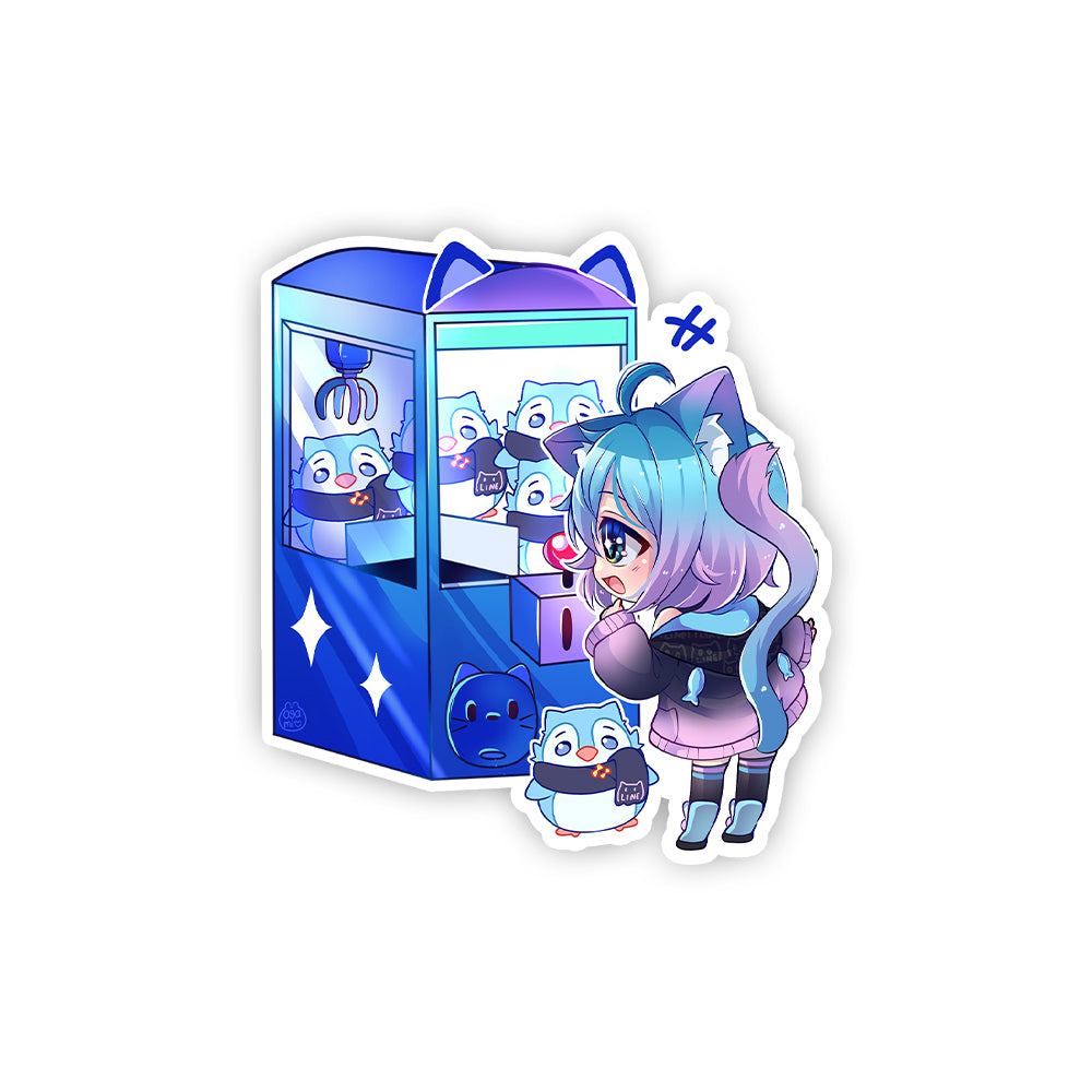 LineChu Crane Machine Sticker