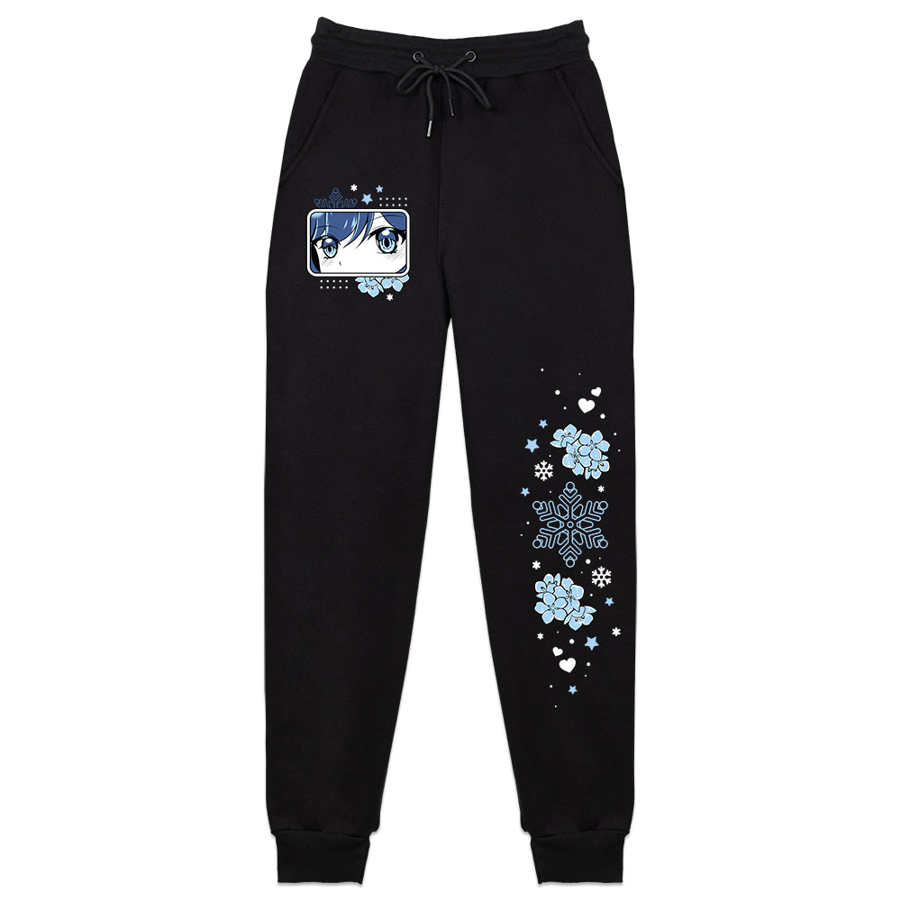 Feefee "Forget-Me-Nots" Simple Sweatpants