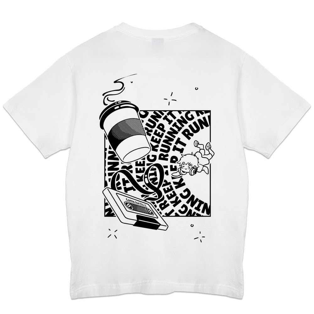 Itscoffeerun Keep It Running White T-Shirt
