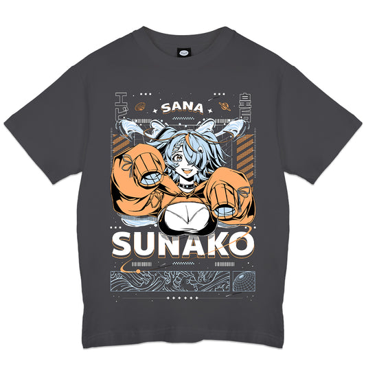 Sana Sunako "Galactic Empress" T-Shirt - Charcoal