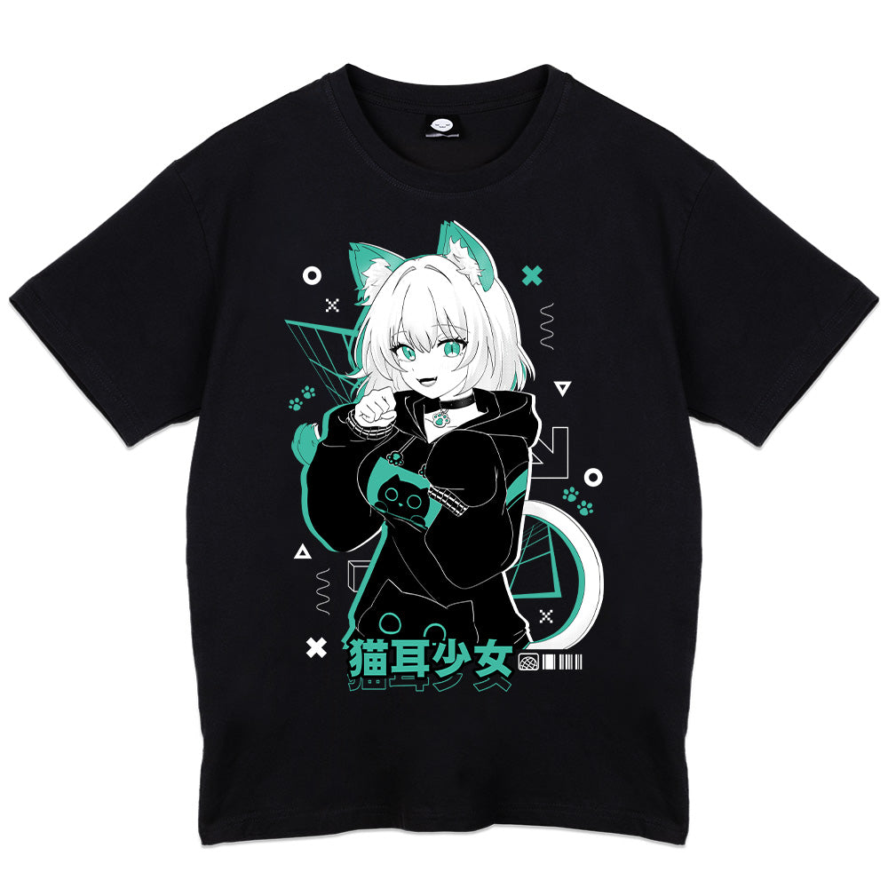 lovelymontana "Retro Catgirl" T-Shirt
