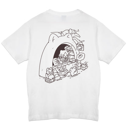 Suirie "Pop-up Bakery - Lines" White T-Shirt