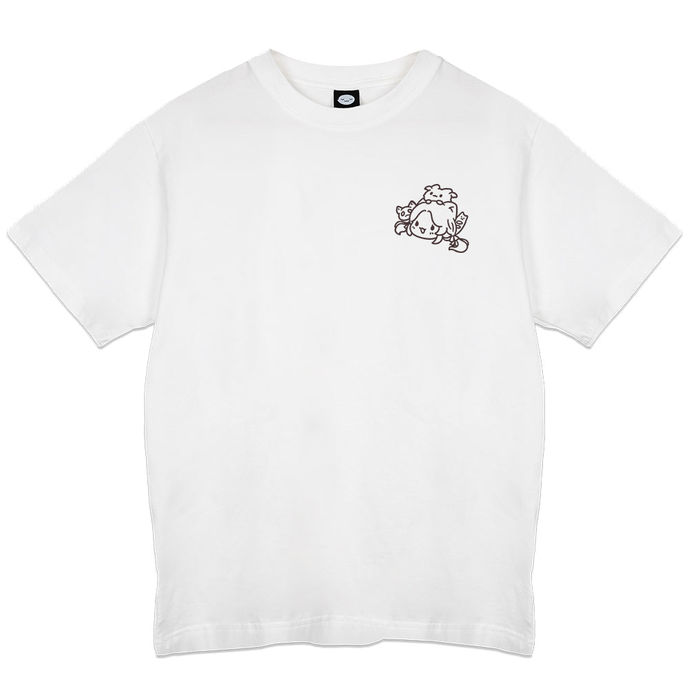 Suirie "Pop-up Bakery - Lines" White T-Shirt
