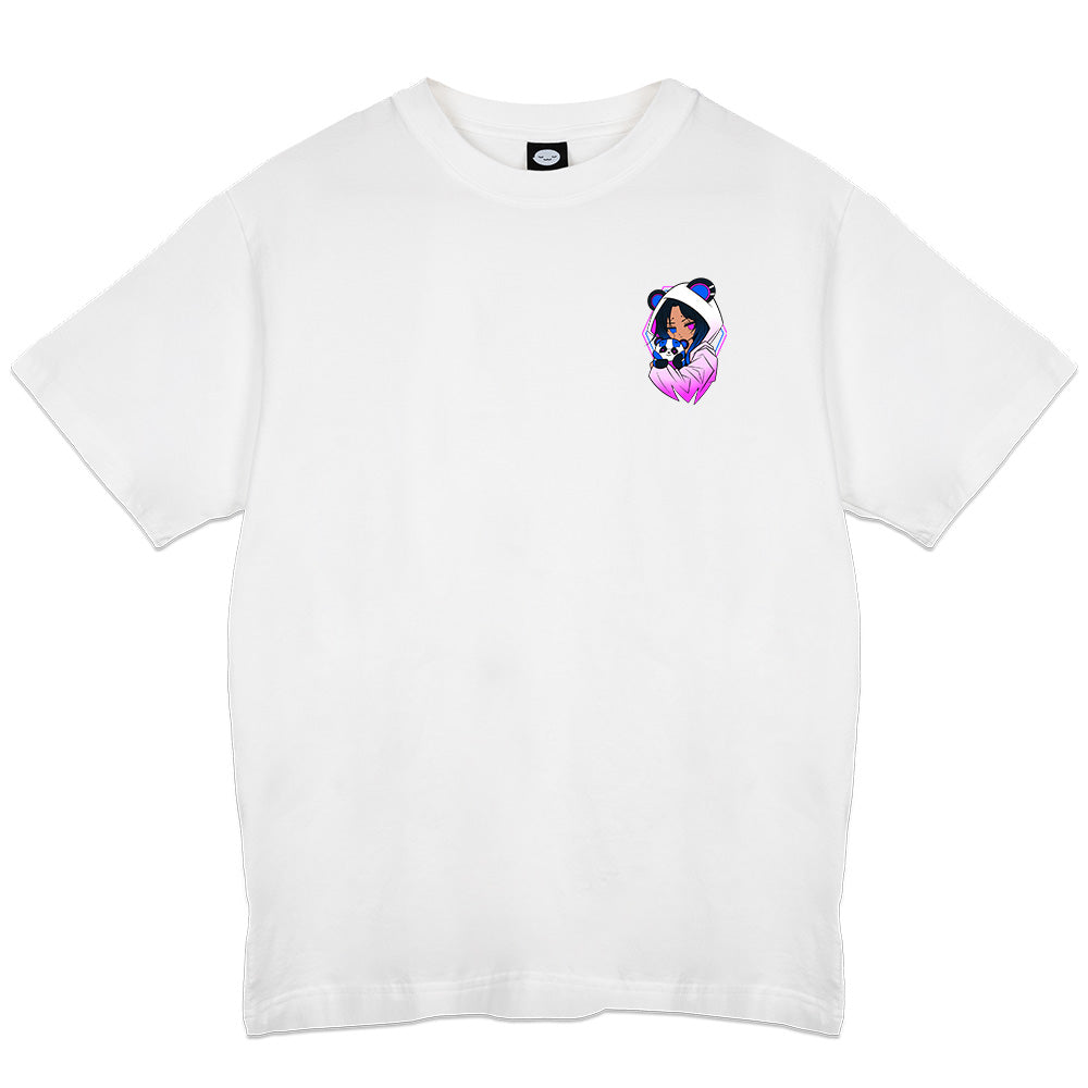 Saberita Cybernetic Panda T-Shirt White