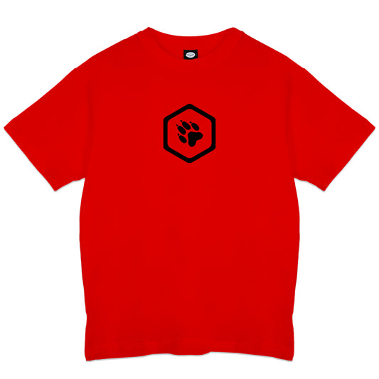 Snow Wave Wolf "Logo" Red T-Shirt