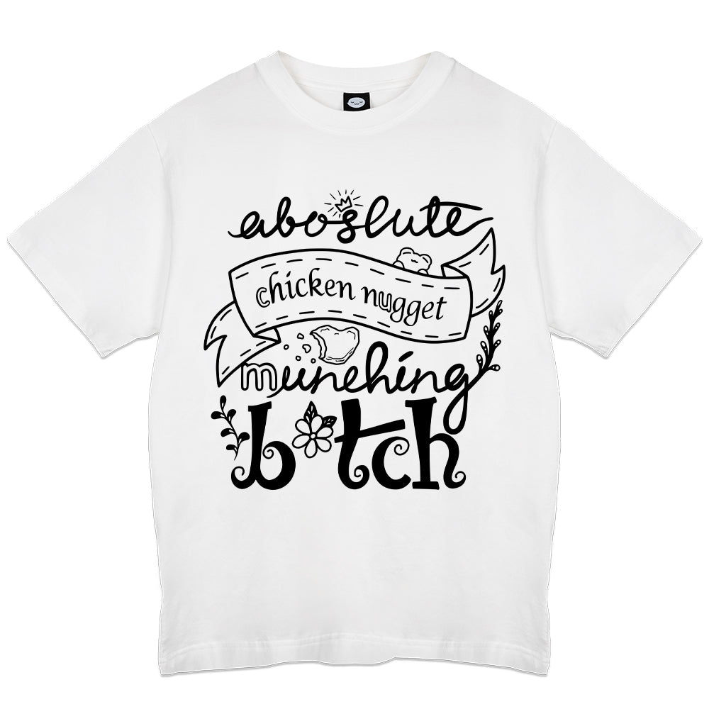 FroggyPhD "Chicken Nugget Muncher" White T-Shirt