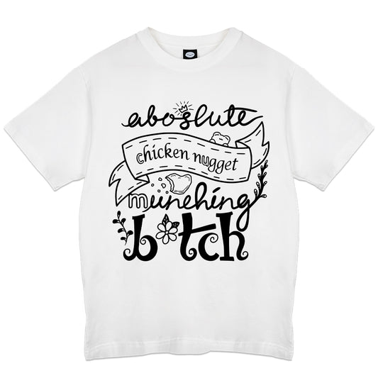 FroggyPhD "Chicken Nugget Muncher" White T-Shirt