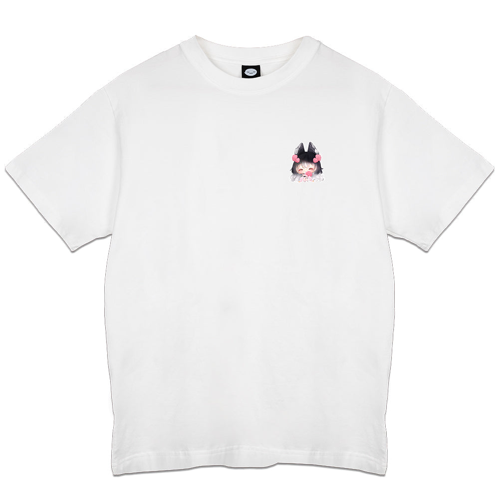 hellorosiee "Pocket Rosie" White T-Shirt