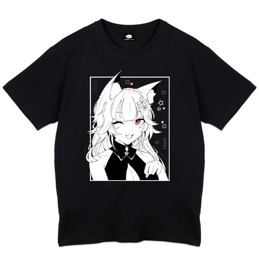 Kitsfu Spring Kitsune Black Shirt