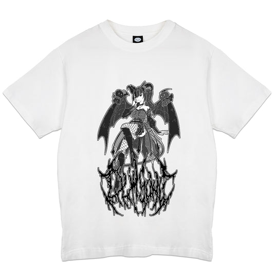 Lilimsong Metal Gargoyle T-Shirt(White)