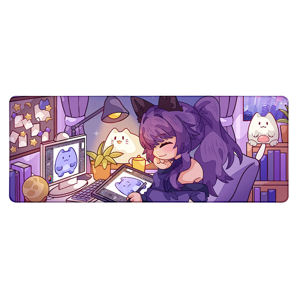 Tabbytha_Vt "Cozy Cat" XL Mousepad