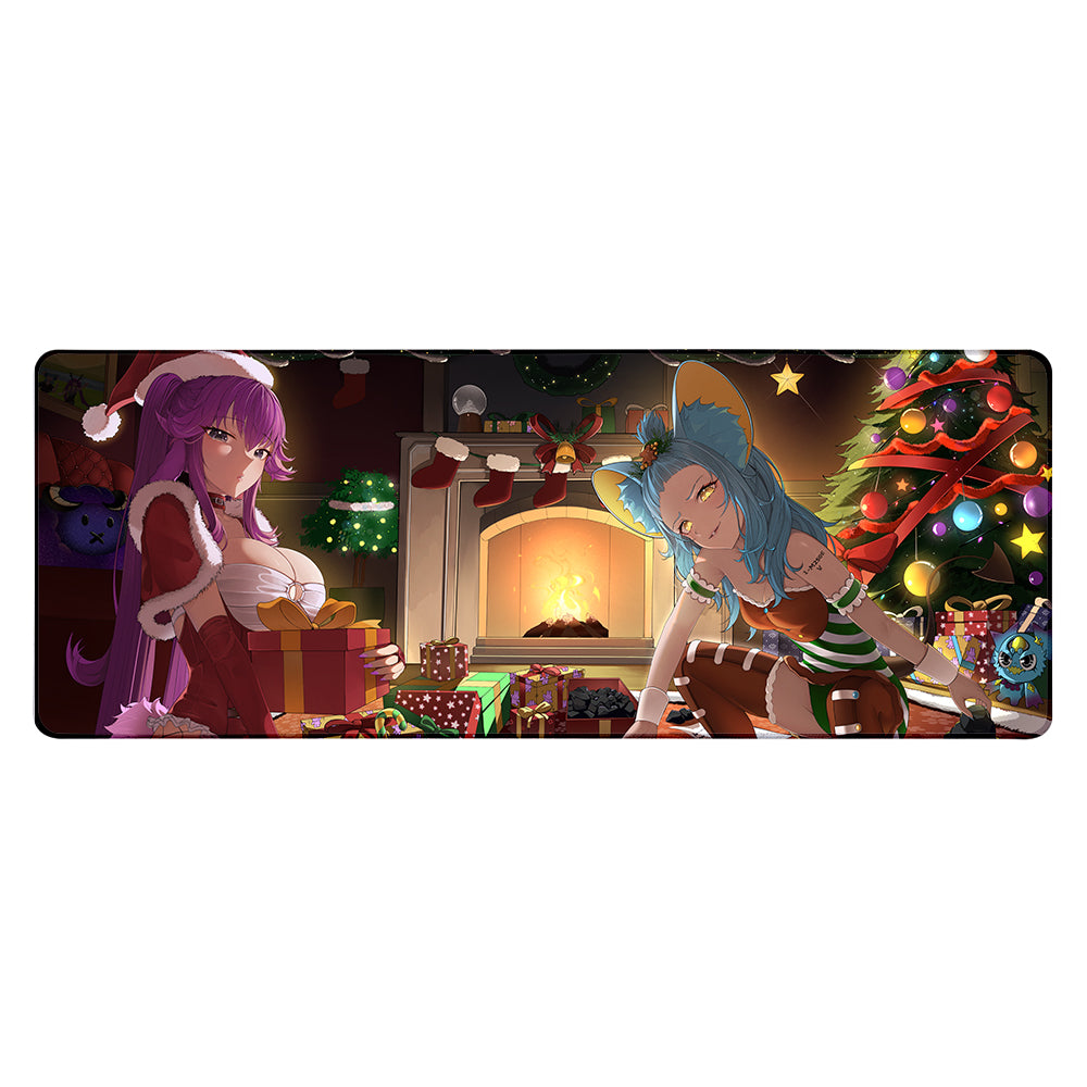 TroubleBun "Christmas with Friend" XL Mousepad
