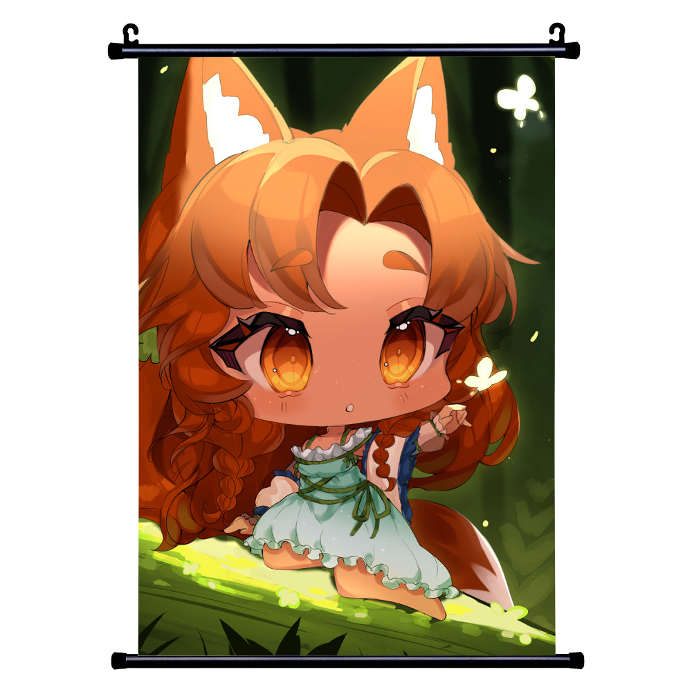 Twillarin "Forest Chibi Fox" Wall Scroll