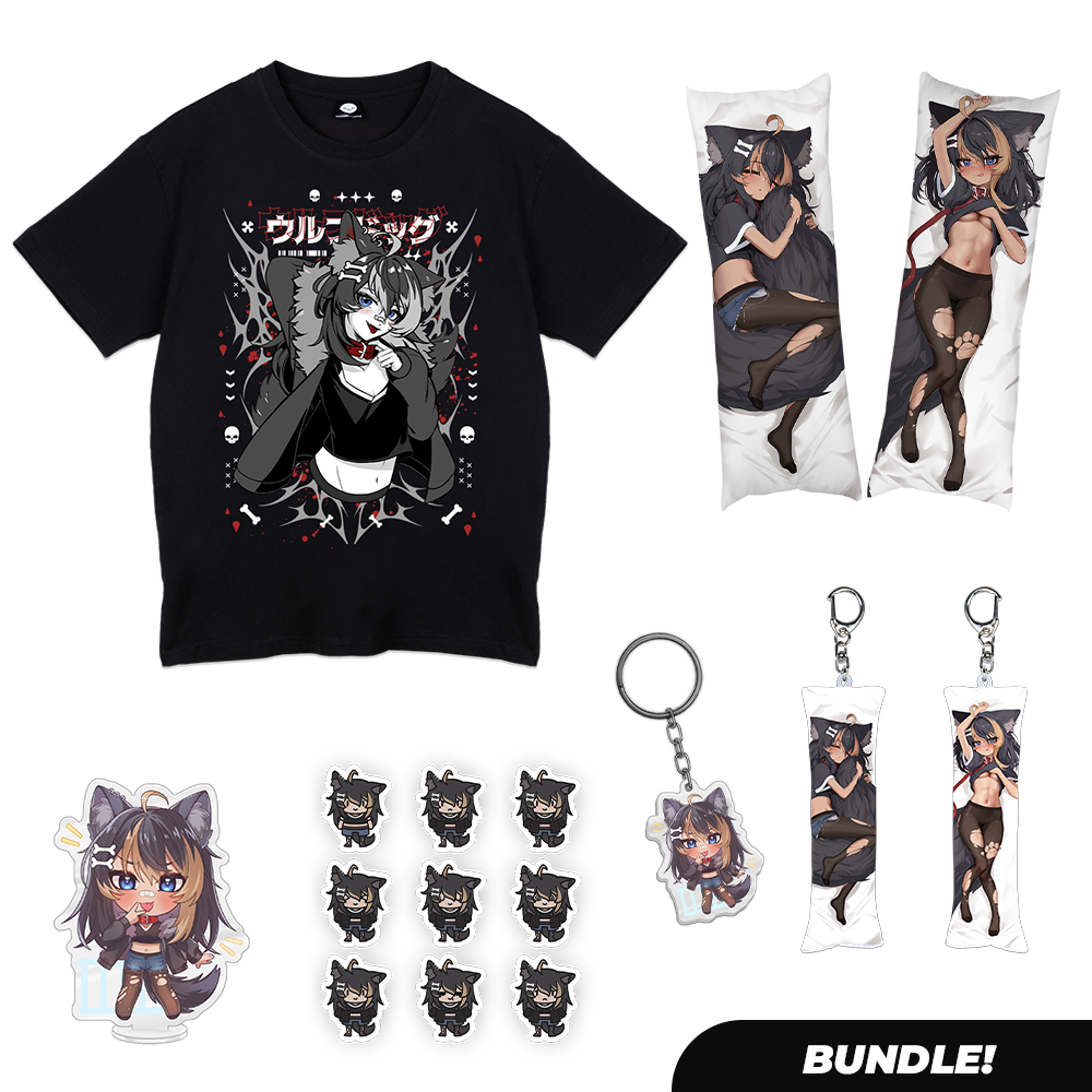 Kamiko Kana "Wolfdog" Black T-Shirt Bundle