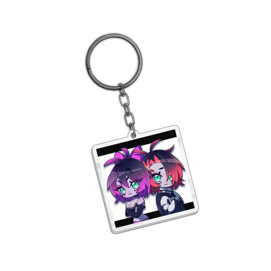 VelocirapTwins "Dino Duo" Acrylic Keychain