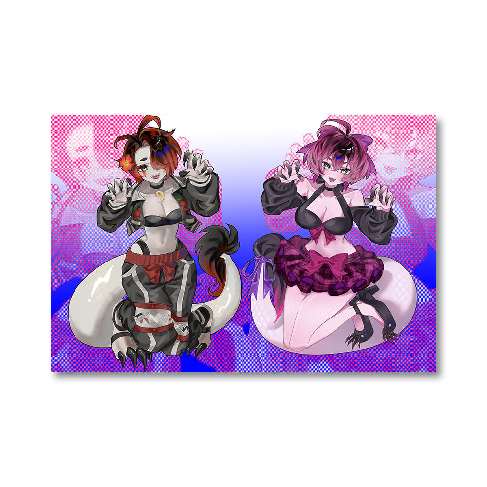 VelocirapTwins "Raptor Roar!" Poster