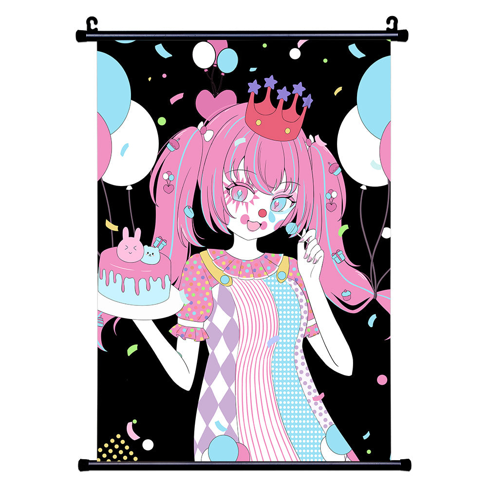 LolliePopVT "Cake, Clown, & Confetti" Wall Scroll