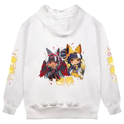 KelliSiren Chibi White Hoodie