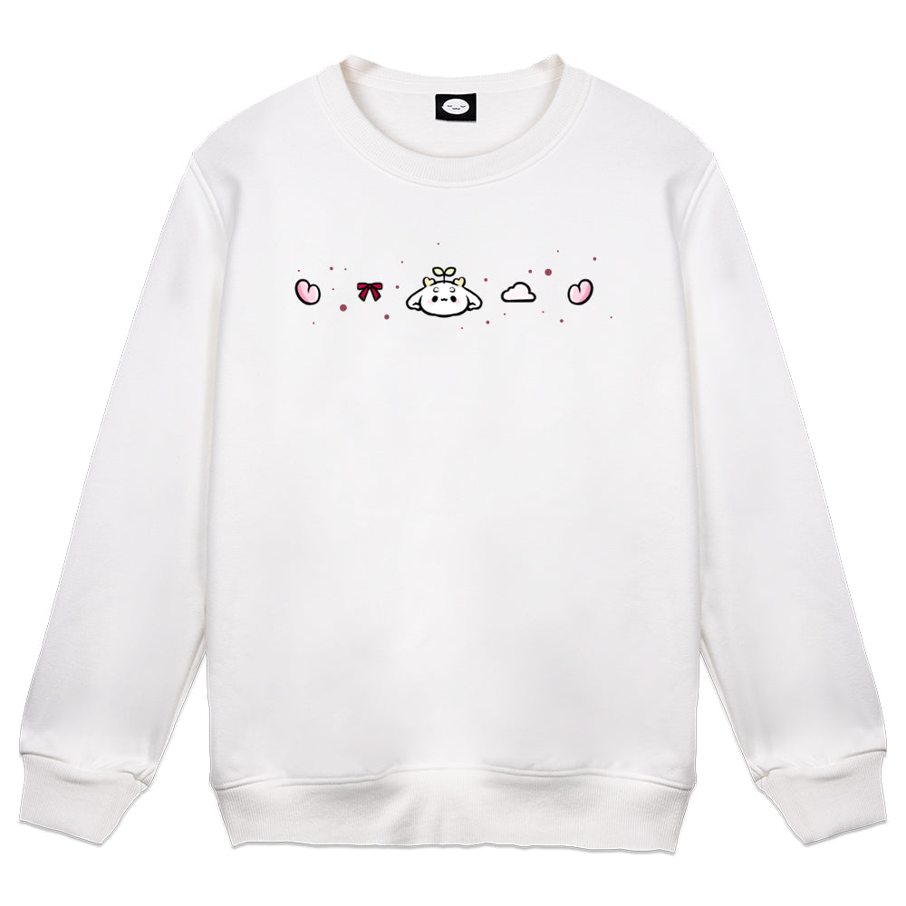 Tiraleafu Deer Skies Crewneck - White