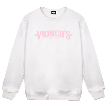 Vioncii Varsity Sailors Crewneck (White/Pink)