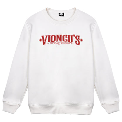 Vioncii Varsity Sailors Crewneck (White/Red)