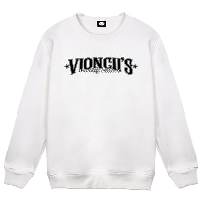 Vioncii Varsity Sailors Crewneck (White/Black)