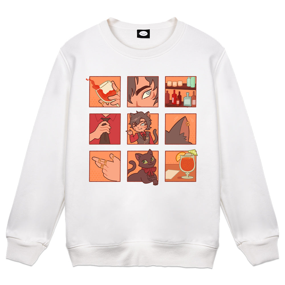 TaigaChama Neko Bartender White Crewneck