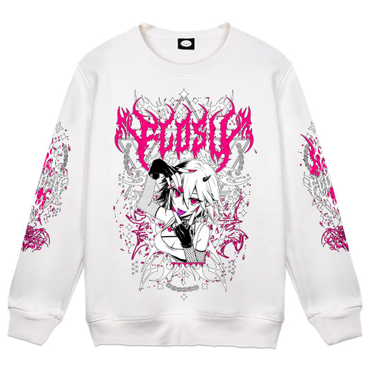 FlosV Hex-Metal Crewneck - White